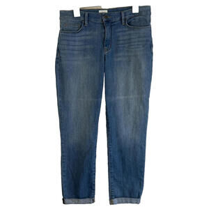 Hudson Natalie Jeans Womens 30 Blue Mid Rise Slim Boyfriend Crop Cuffed Denim